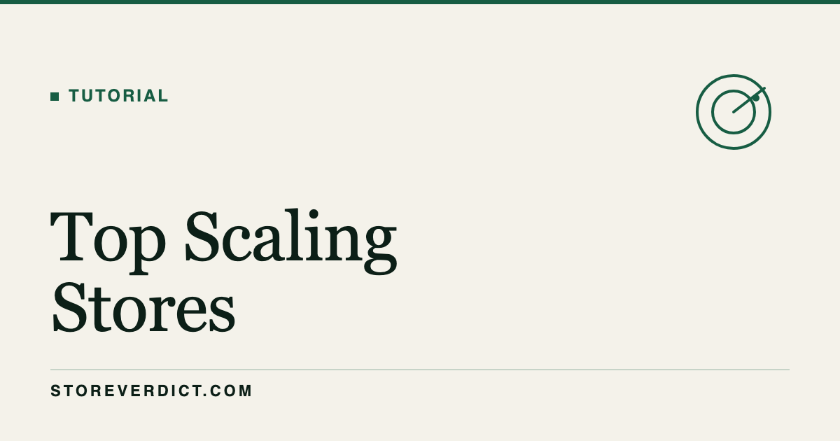 Fastest Growing Shopify Stores: TrendTrack's Live Top Scaling View (StoreVerdict)