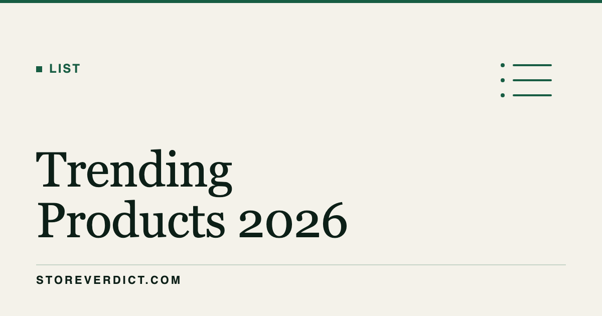Trending Products 2026 (StoreVerdict)