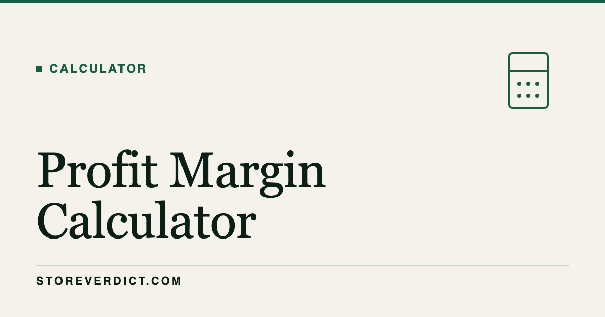 Dropshipping Profit Margin Calculator (StoreVerdict)